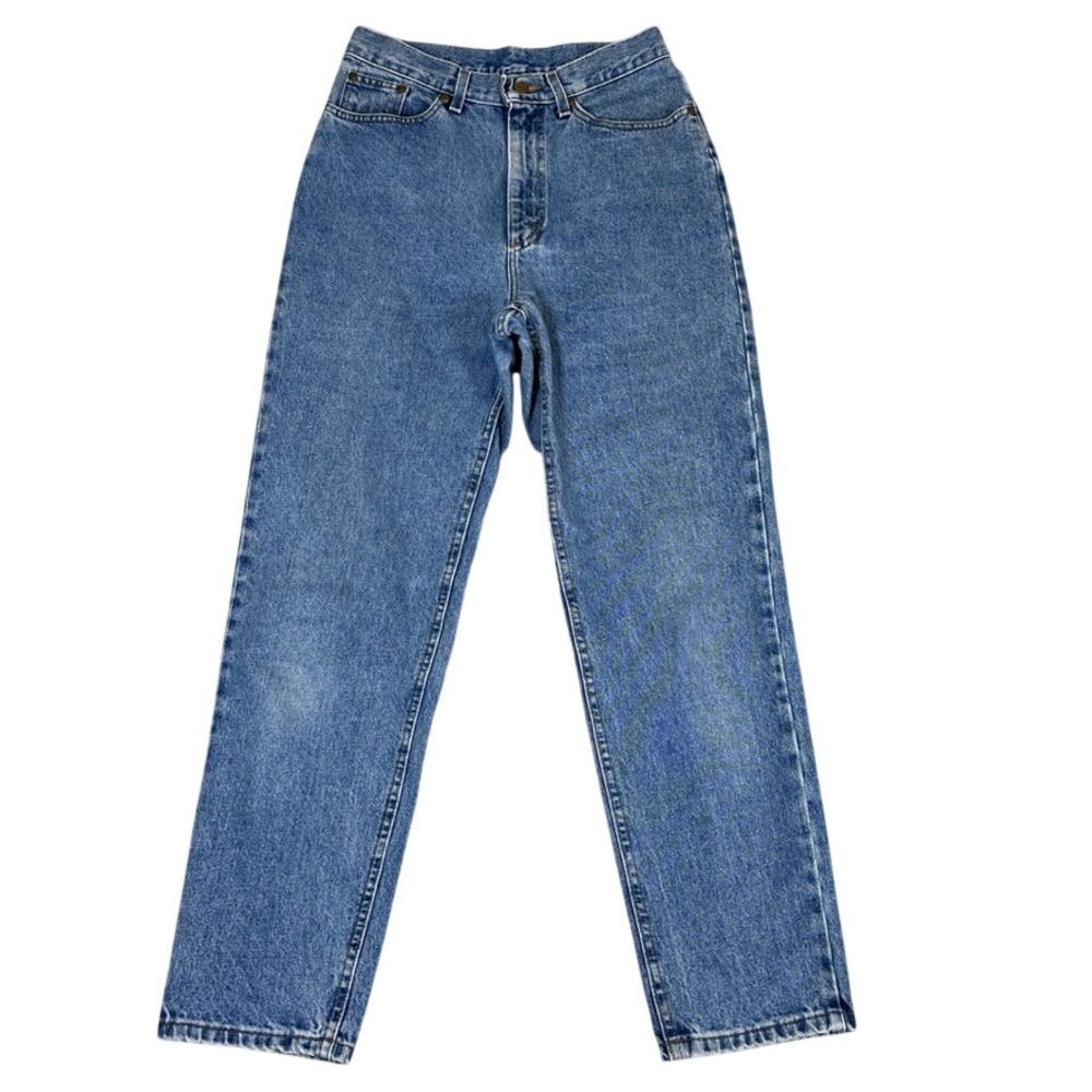 Vintage LL Bean High Waisted Straight Leg Jeans Medium Wash Denim 27x30.5